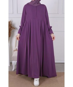 Abaya évasée avec zip