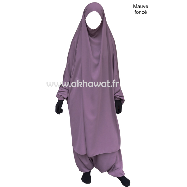 Jilbab 2 pièces sarouel - Microfibre Léger - El bassira