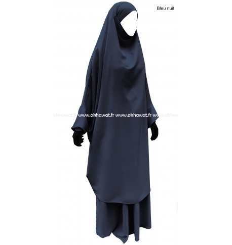 Jilbab 2 pièces jupe - Bleu ciel