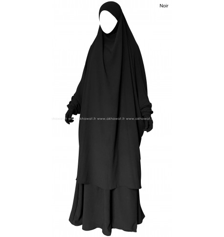 Jilbab noir 2 pieces hotsell