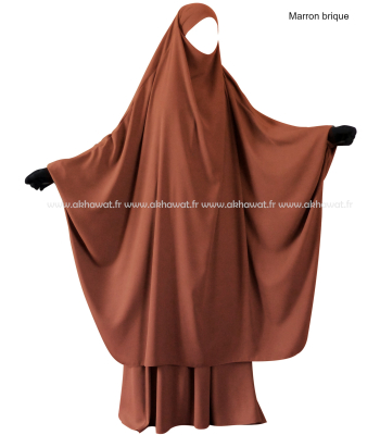 Butterfly style jilbab with skirt - Caviary