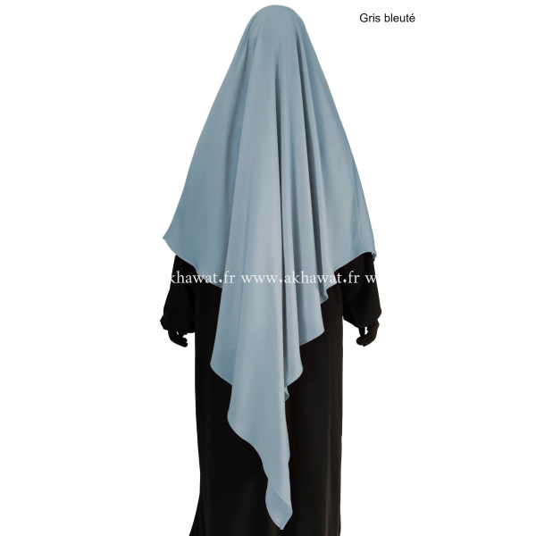 Khimar extra-long pointu - Noir intense - El bassira