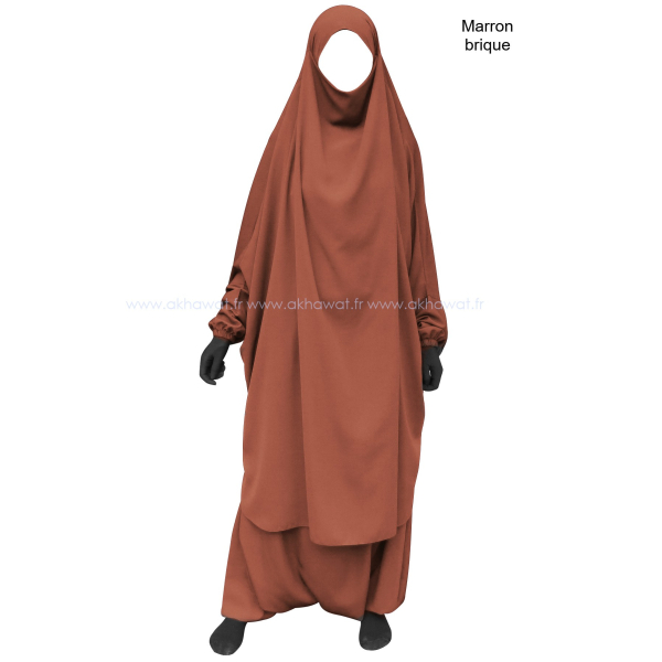 Jilbab 2 pièces sarouel - Microfibre Léger - El bassira