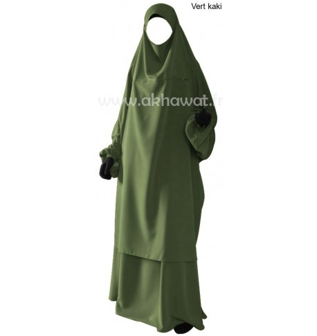 French Jilbab with flared skirt - Light microfiber