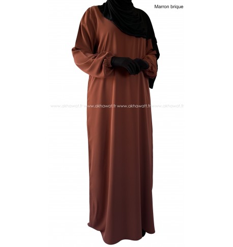 "Silk of Medina" Abaya with elastic cuffs - El bassira