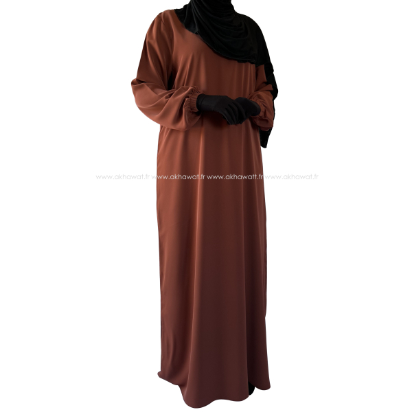 Abaya Soie de Médine - manches élastiquées - El bassira