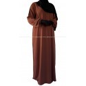 "Silk of Medina" Abaya with elastic cuffs - El bassira