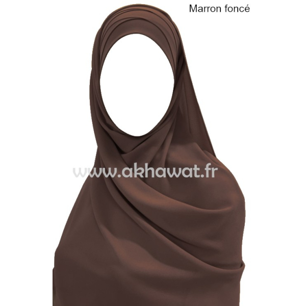 Hijab plissé prêt à enfiler - Mousseline crêpe