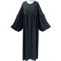 Zip opening abaya with puffy sleeves - Jazz