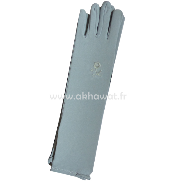 Gants avec fleur - gants islamiques