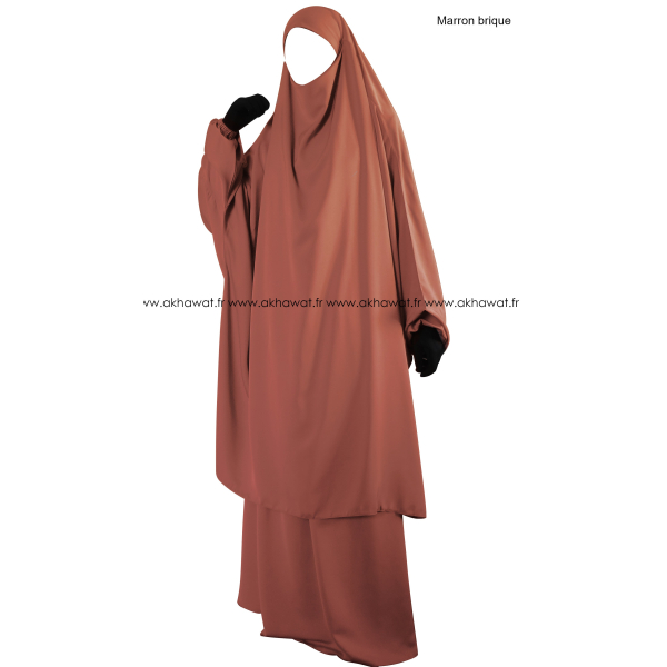 Jilbab Soie de Médine - 2 pièces jupe - El bassira