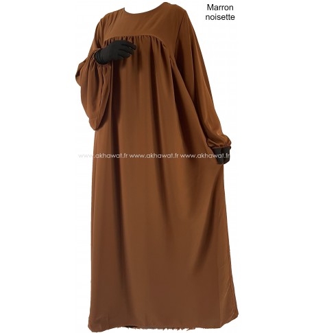 Silky abaya - Puffy sleeves