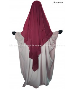 Khimar 3 voiles - Mousseline crêpe