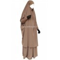 Stretch sleeves Jilbab- Light microfibre - 2 pieces with skirt