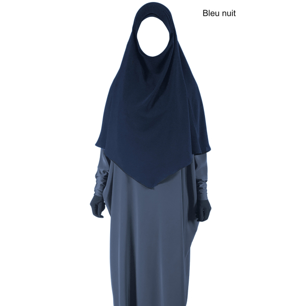 Tie back Khimar - Formal black - Light microfibre