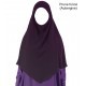 Khimar court - Noir intense - El bassira