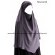 Khimar court - Noir intense - El bassira