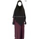 Long tie back Khimar - Formal black - Light microfibre