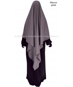 Khimar extra-long pointu - Noir intense - El bassira