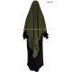 Extra-long tie back Khimar - Formal black - Light microfibre