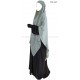 Extra-long tie back Khimar - Formal black - Light microfibre