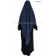 Khimar extra-long pointu - Noir intense - El bassira