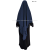 Khimar extra-long pointu - Noir intense - El bassira