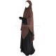 Extra-long tie back Khimar - Formal black - Light microfibre