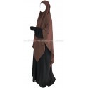 Extra-long tie back Khimar - Light microfibre