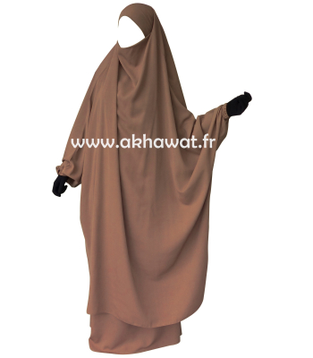 Jilbab 2 pièces jupe droite - Microfibre Léger - El bassira
