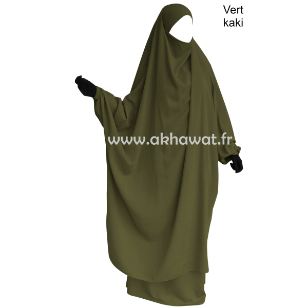 Jilbab 2 pièces jupe droite - Microfibre Léger - El bassira