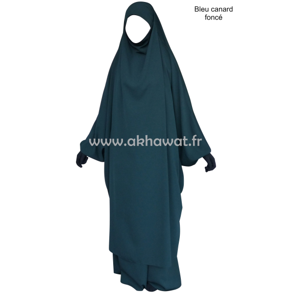 Jilbab 2 pièces jupe droite - Microfibre Léger - El bassira