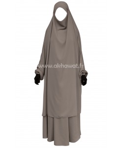 French Jilbab with flared skirt - Light microfiber