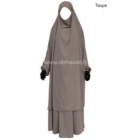 French Jilbab with flared skirt - Light microfiber