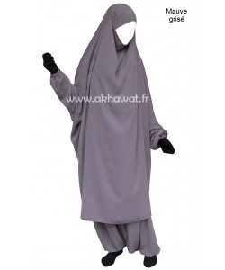 Jilbab 2 pièces sarouel - Microfibre Léger - El bassira