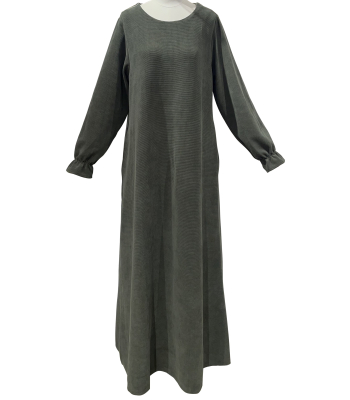 Abaya Velour Hiver - Manches Tulipe