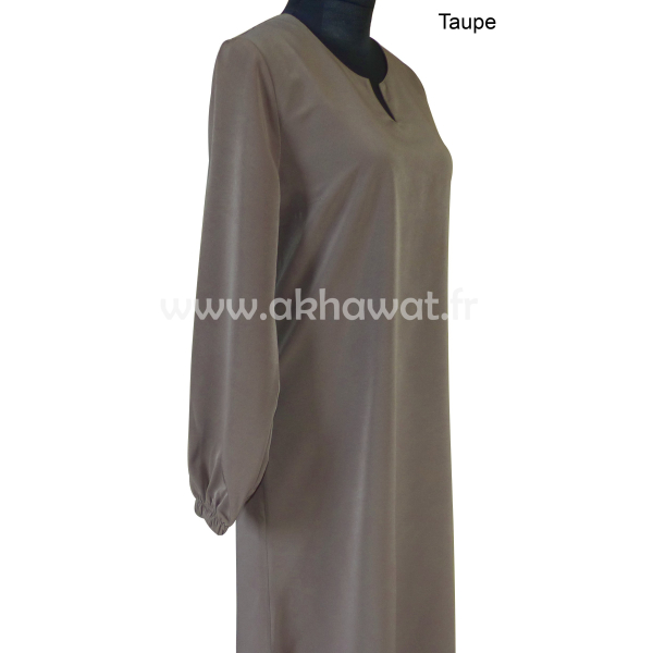 Abaya manches élastiquées - Microfibre Koshibo - El bassira - noir