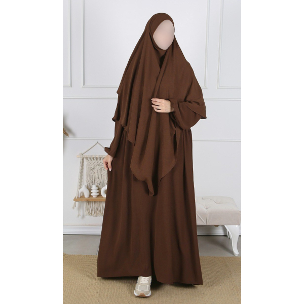 Ensemble Khimar et abaya Jazz - manches ballon