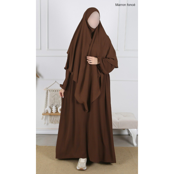 Ensemble Khimar et abaya Jazz - manches ballon