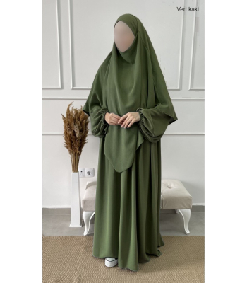 Ensemble Khimar et abaya Jazz - manches ballon