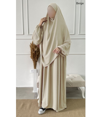 Ensemble Khimar et abaya Jazz - manches ballon