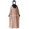 Abaya Papillon manches serrées lycra - Ouverture zip