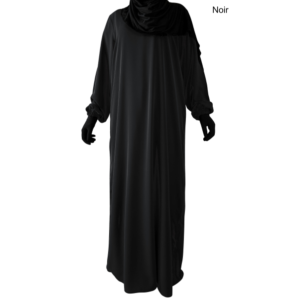 Abaya Soie de Médine - manches élastiquées - El bassira