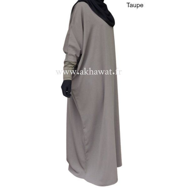 Abaya Papillon manches serrées lycra - Ouverture zip