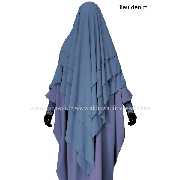 Khimar 3 voiles - Mousseline crêpe