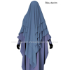 Khimar 3 voiles - Mousseline crêpe