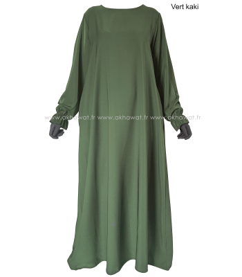 Abaya évasée manches tulipe - Soie de Médine