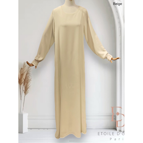 Abaya évasée manches tulipe - Soie de Médine