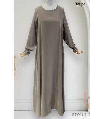 Abaya évasée manches tulipe - Soie de Médine