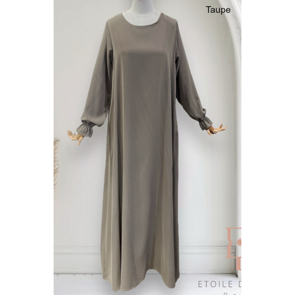 Abaya évasée manches tulipe - Soie de Médine